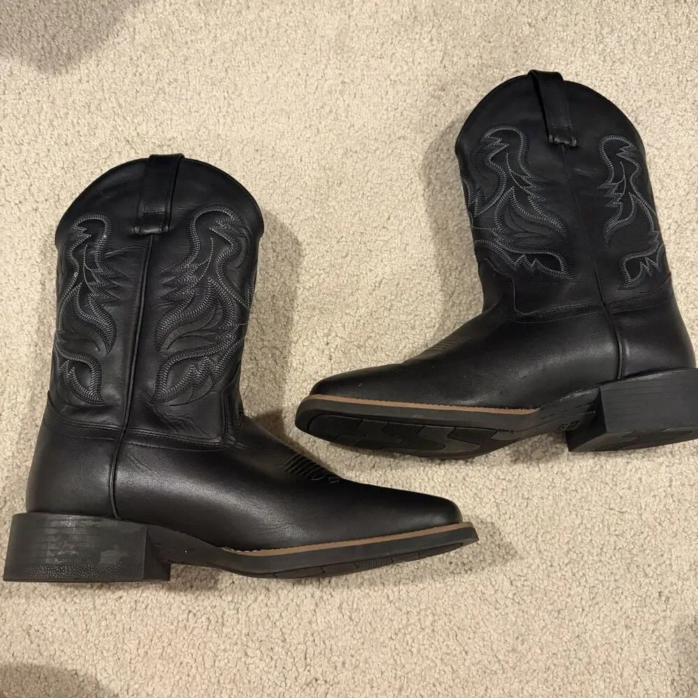 Demo Try On Cody James Men's Ace Western Boots Black Size 9Cowboy MSRP $170